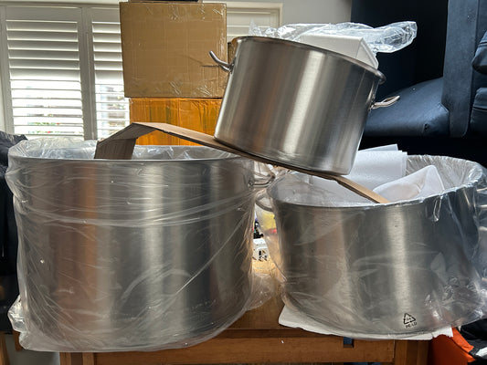 三个一整套加厚复底汤锅