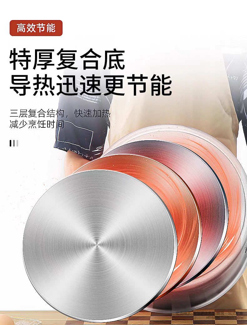 25L 加厚复底汤锅