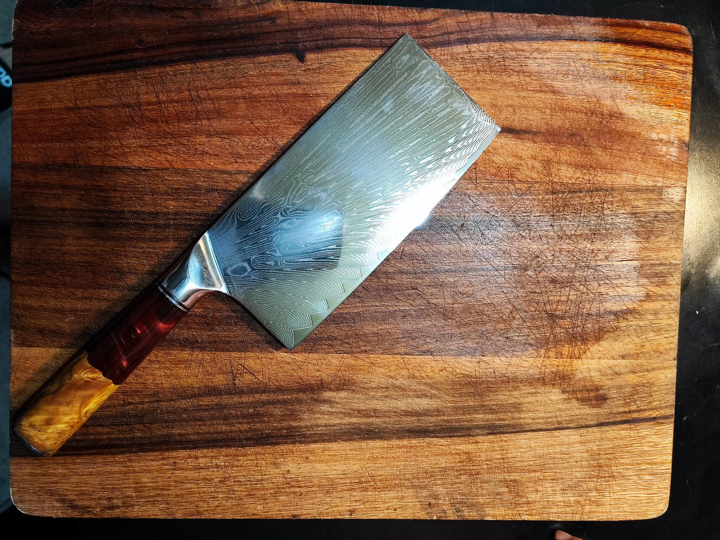 36号大马士革片刀切菜切肉(轻)（中式刀)