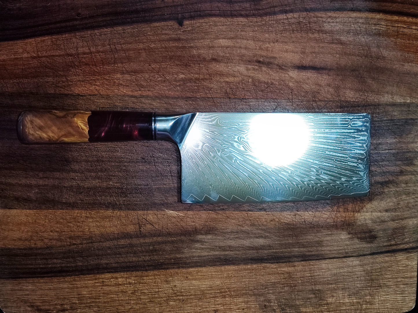 36号大马士革片刀切菜切肉(轻)（中式刀)