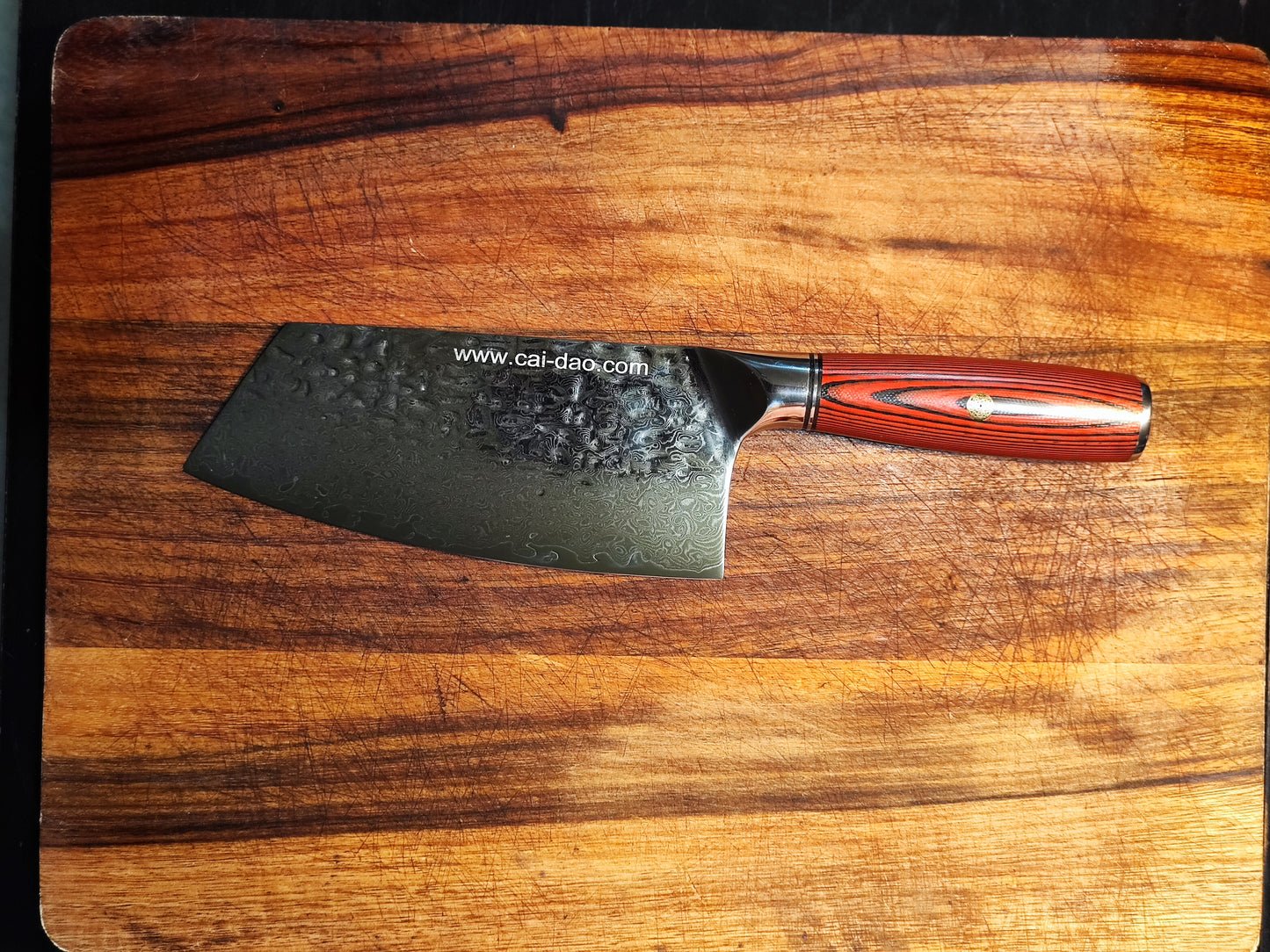 37号VG10大马士革切片刀Chinese kitchen knife中式菜刀(轻)
(中式刀)