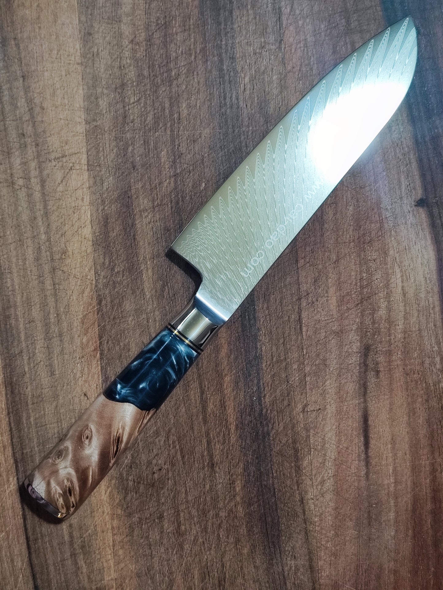 大马士革西式厨刀全套(欧式刀)